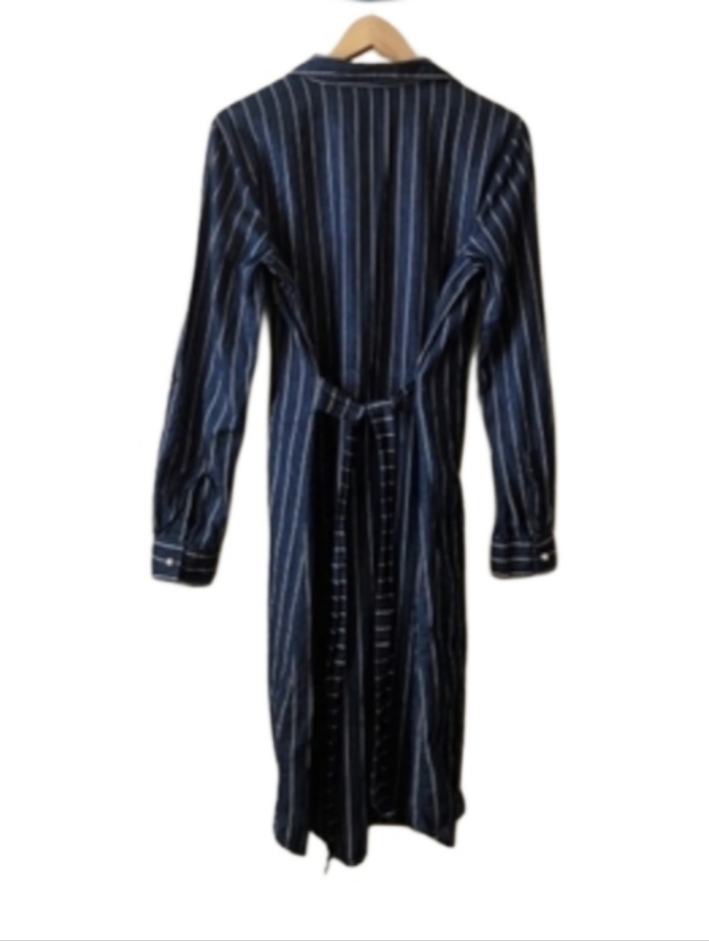 Pinstripe Jean Dress - Indigo - Picture 2 of 3